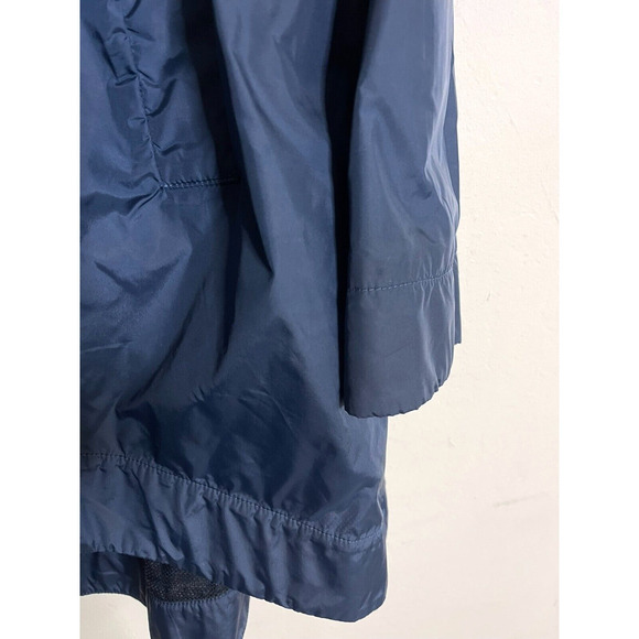 La Petite Robe di Chiara Boni Jacket L Navy Blue Slouchy Fit Trench Windbreaker - Picture 8 of 8
